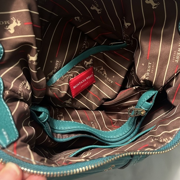 Montana West Large Leather Hobo Handbag Women's Concealed Carry Studded. - Picture 4 of 7